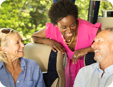 Customers on a Luxuria Coach